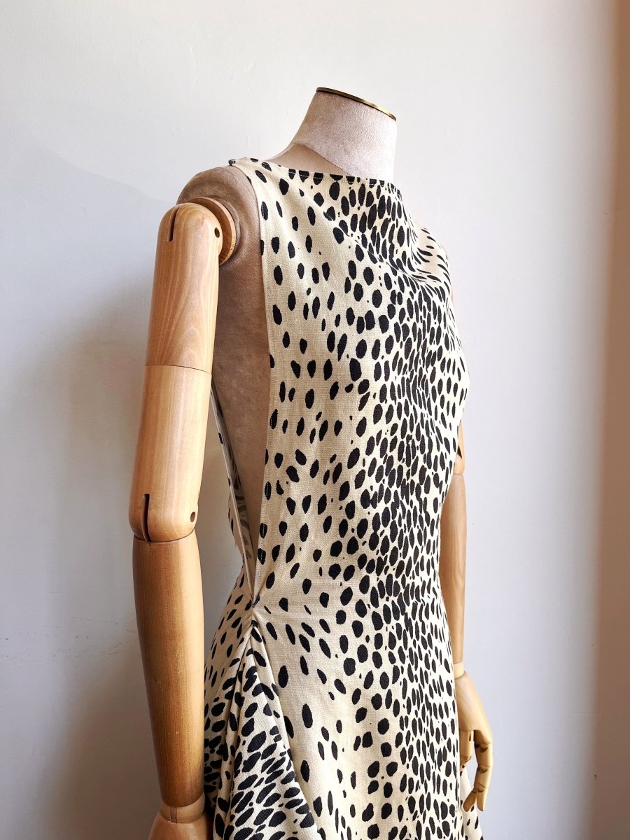 Cheetah Print Linen Zero-Waste Dress - Image 2