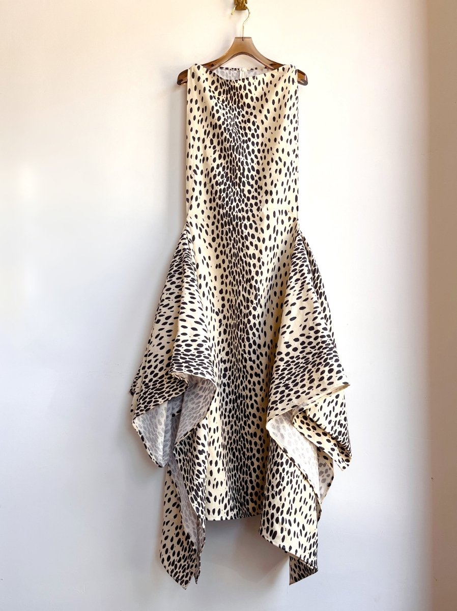 Cheetah Print Linen Zero-Waste Dress - Image 6