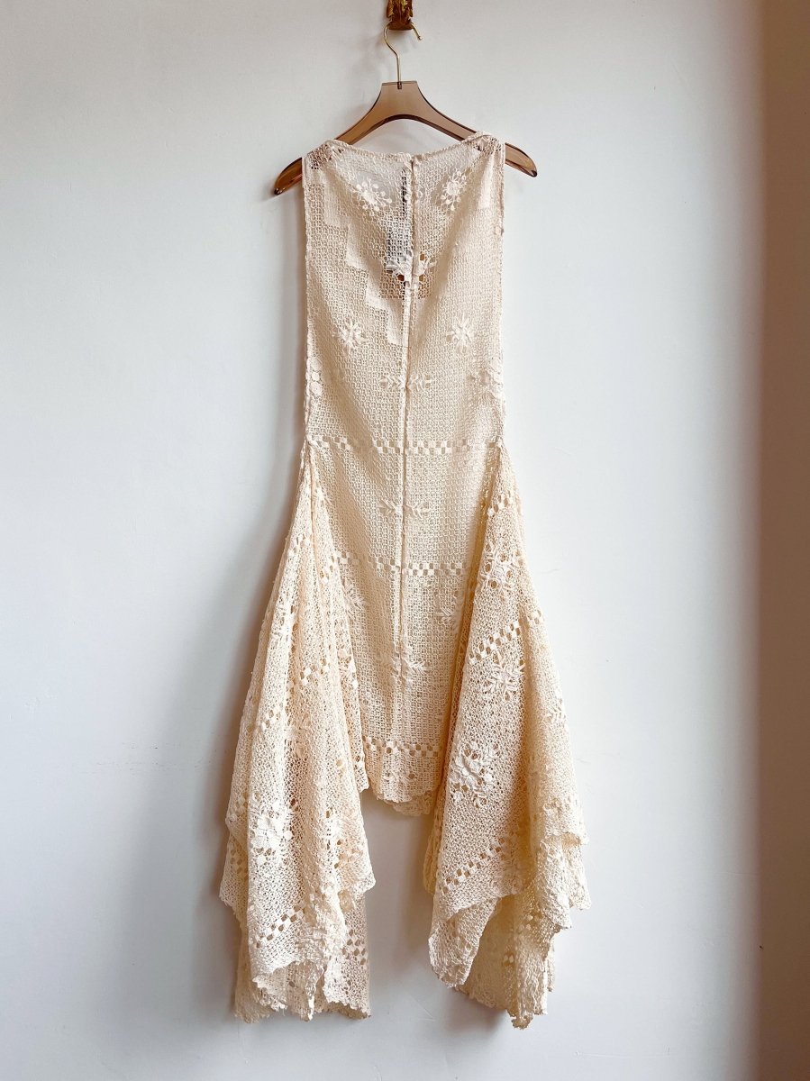 Zero-Waste Dress in Vintage Ivory Lace - Image 7