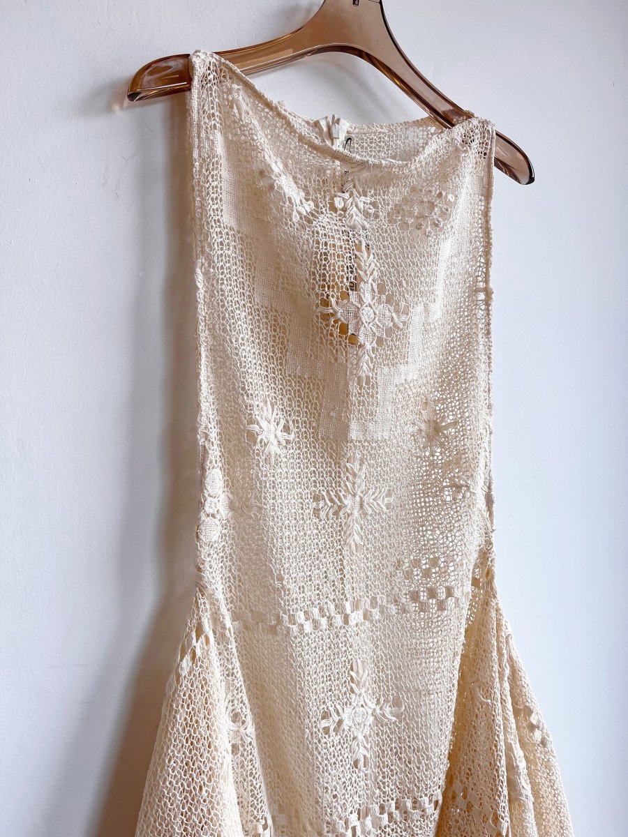 Zero-Waste Dress in Vintage Ivory Lace - Image 8