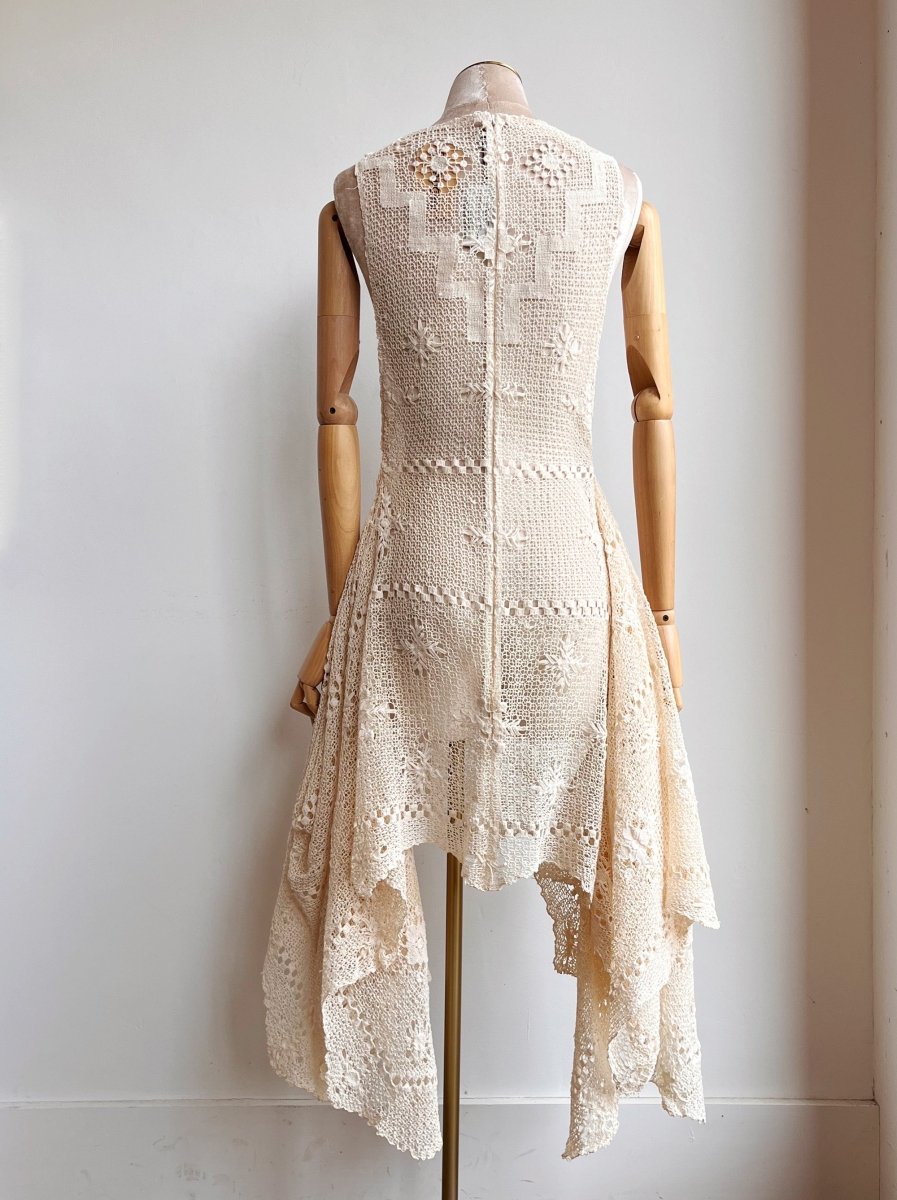 Zero-Waste Dress in Vintage Ivory Lace - Image 6