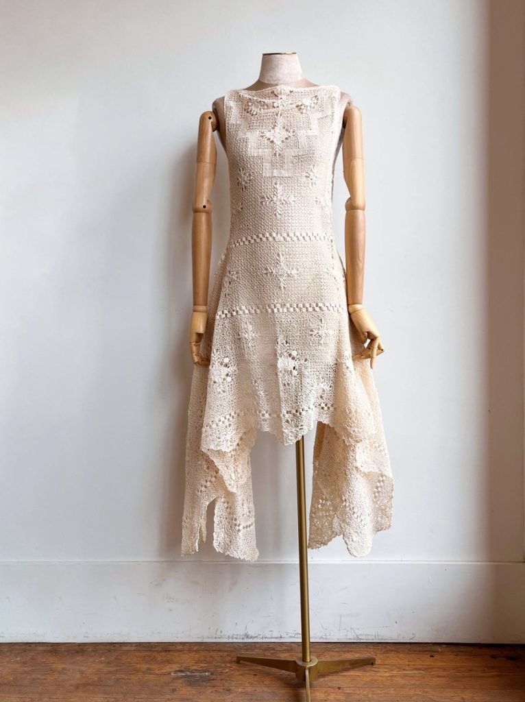 Zero-Waste Dress in Vintage Ivory Lace