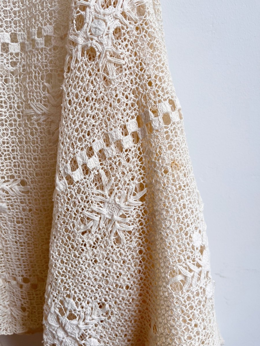 Zero-Waste Dress in Vintage Ivory Lace - Image 10