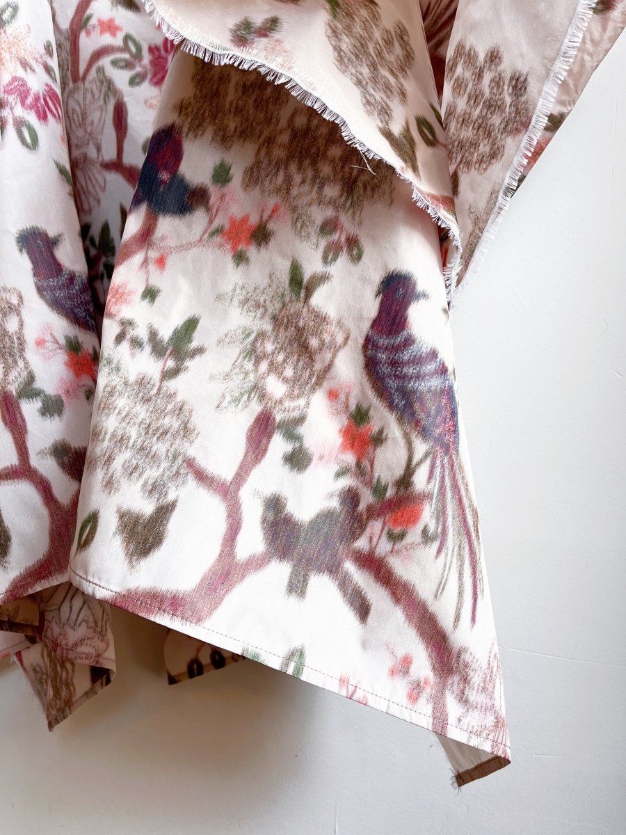 Zero-Waste Dress in Soft Haze Pheasant and Floral - Image 3