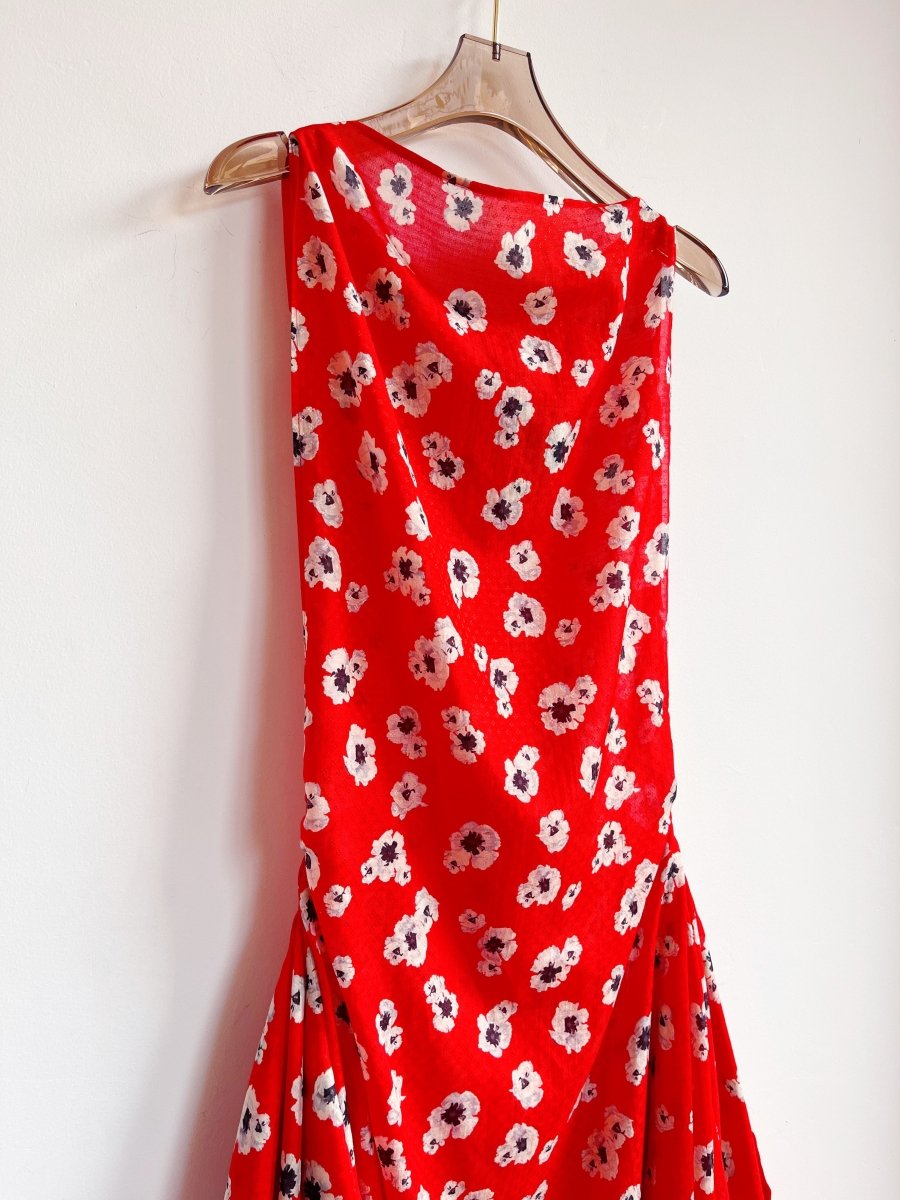 Zero-Waste Scarlet Falling Blossom Dress - Image 5