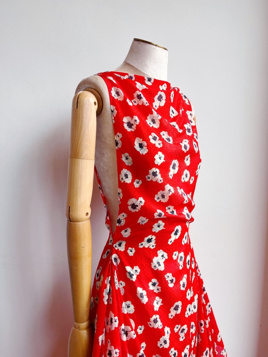 Zero-Waste Scarlet Falling Blossom Dress - Image 2