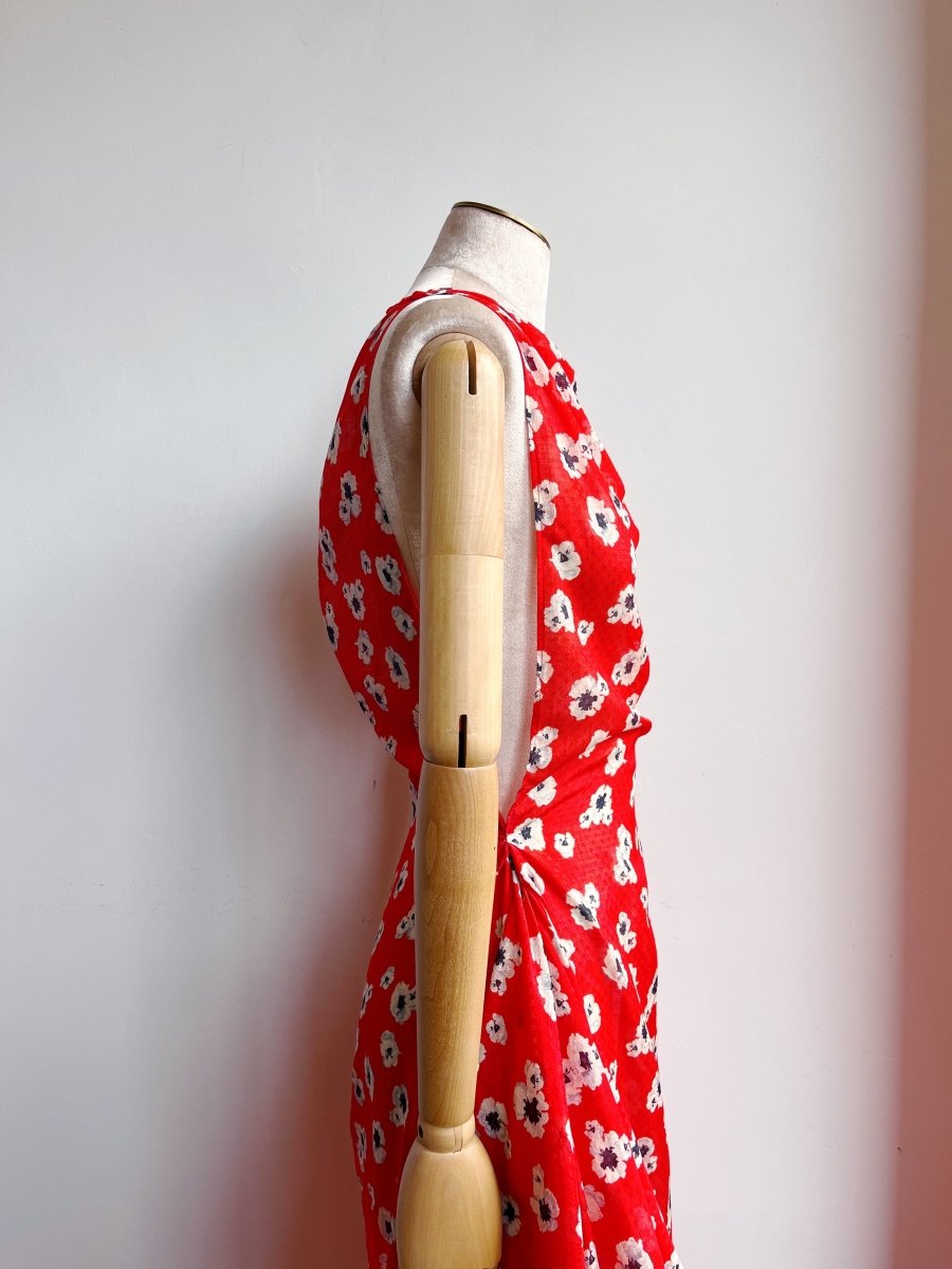 Zero-Waste Scarlet Falling Blossom Dress - Image 3