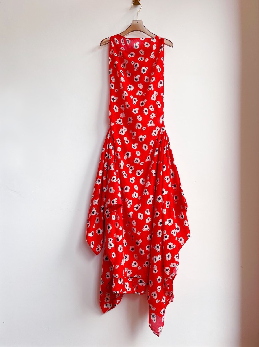 Zero-Waste Scarlet Falling Blossom Dress - Image 4