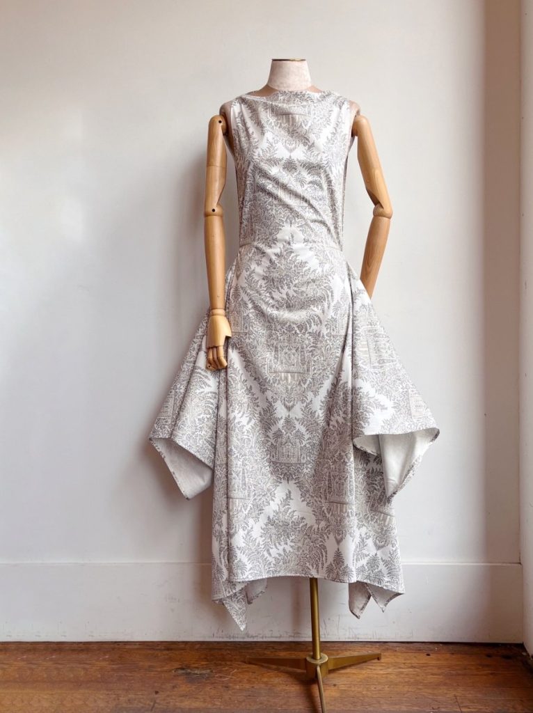 Zero-Waste Dress in Tropical Palace Print